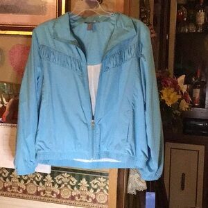 Women's Blue Zip down jacket NWT